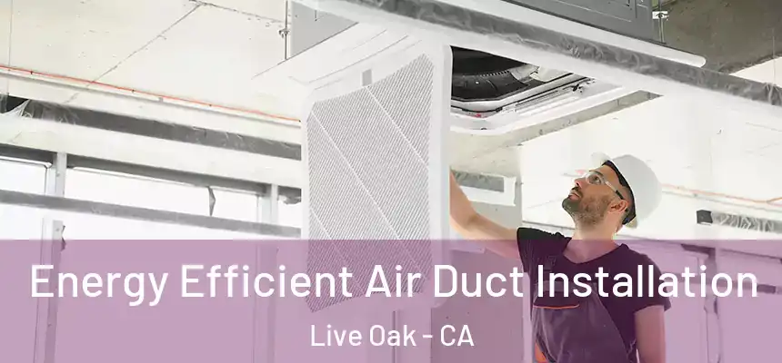  Energy Efficient Air Duct Installation Live Oak - CA